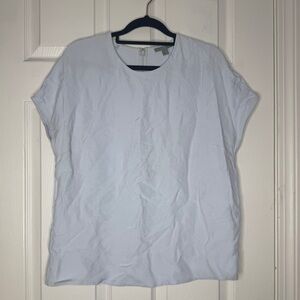 COS Baby‎ Blue Thick Short Sleeve Blouse US Size 10 Back zipper closure